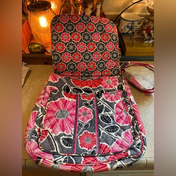 Vera Bradley Cherry Blossoms Large Crossbody Purse - Picture 9 of 11